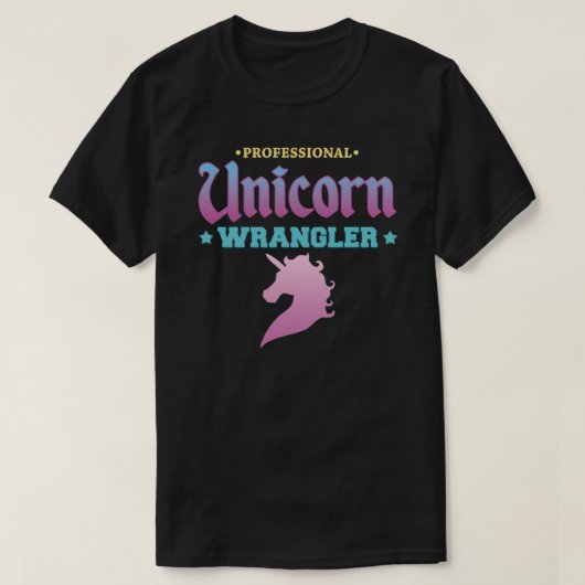 T-shirt classique Unicorn Wrangler professionnel (Design devant)