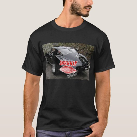 T-shirt Classique Valentine Corvette Noire (Devant)