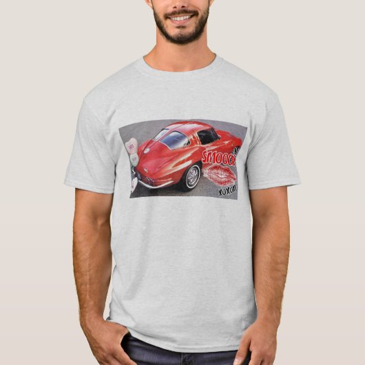T-shirt Classique Valentine Red Corvette (Devant)
