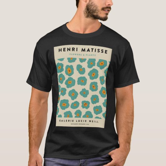 T-shirt classique vert fleur de Matisse (Devant)