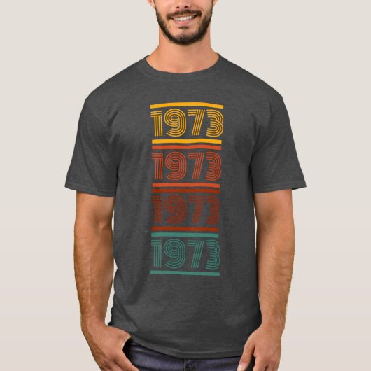 T-shirt Classique Vintage 1973 rétro (Devant)