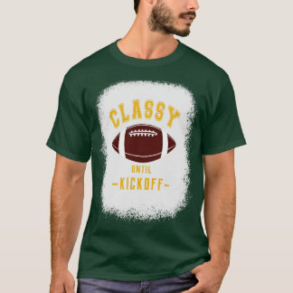 T-shirt Classy Jusqu'Au Kickoff Fan Jaune Lettres
