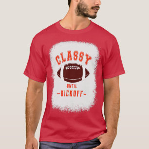 T-shirt Classy Jusqu'Au Kickoff Lettres Bleues Sports Coul