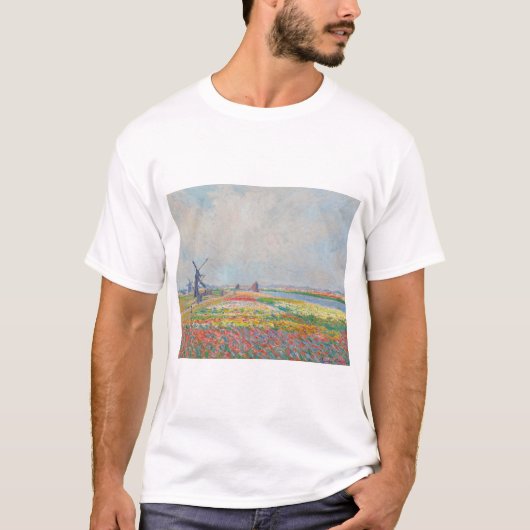 T-shirt Claude Monet - Champs de tulipe près de La Haye (Devant)
