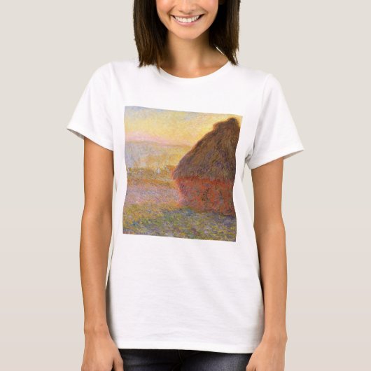 T-shirt Claude Monet Impressionniste Peinture Graystaks I (Devant)