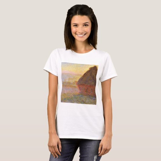T-shirt Claude Monet Impressionniste Peinture Graystaks I (Devant entier)