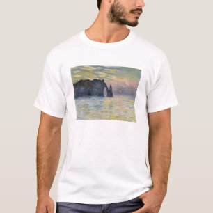T-shirt Claude Monet - La Falaise, Etretat, Coucher de sol