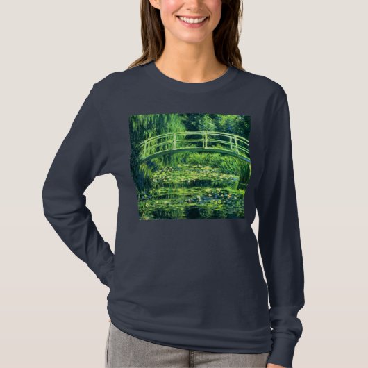 T-shirt Claude Monet : Pont au-dessus d'un étang des (Devant)
