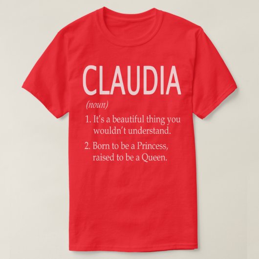 T-shirt Claudia Nom Don 121 (Design devant)