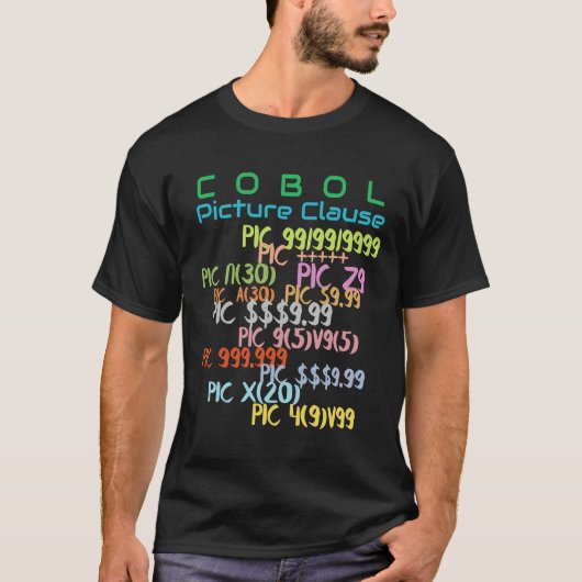 T-shirt Clause IMAGE dans la programmation Cobol (Devant)