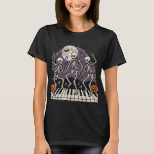 T-shirt Clavier Dancing Skeletons Enseignant de musique