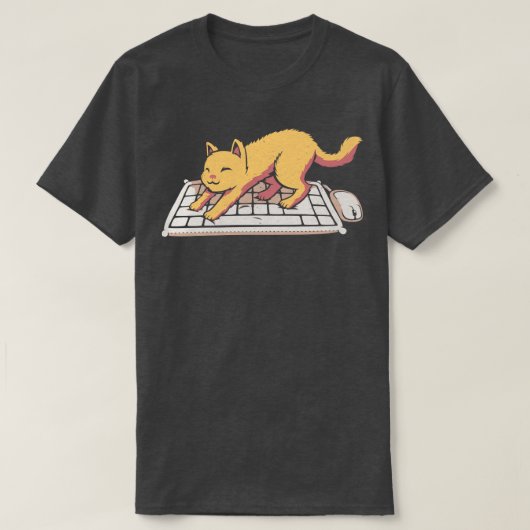 T-shirt Clavier de chat Pas d'espace personnel (Design devant)