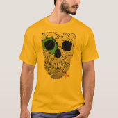 T-shirt Clavier de puzzle à manches courtes bleu (Devant)