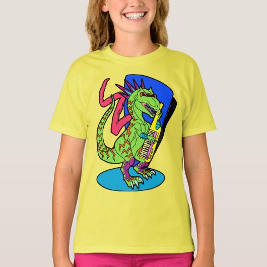 T-shirt Clavier Dinosaure Du Parti (Devant)