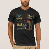 T-shirt Clavier du producteur de musique synthétiseur modu (Devant)