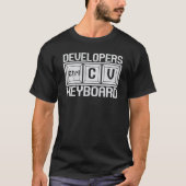 T-shirt Clavier pour développeurs Programmeur Codeur Jeu O (Devant)