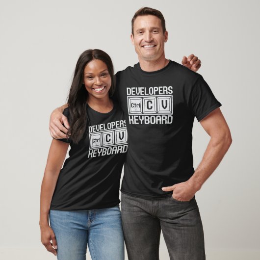 T-shirt Clavier pour développeurs Programmeur Codeur Jeu O (Unisexe)