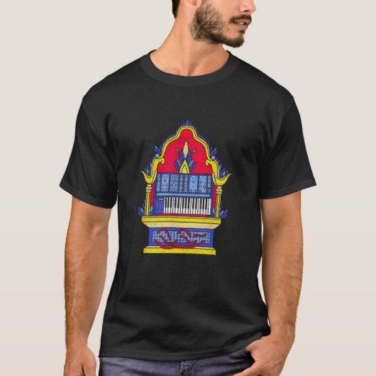 T-shirt Clavier Synthétiseur Acid Style DJ Équipement Elec (Devant)