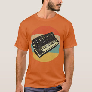 T-shirt Clavier Synthétiseur Modulaire Rétro Analogique