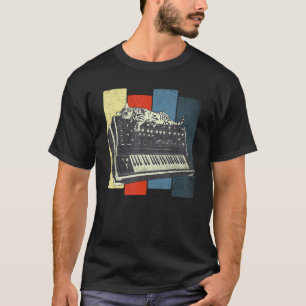 T-shirt Clavier Synthétiseur Modulaire Techno Vintage Anal