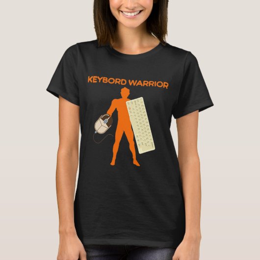 T-shirt Clavier Warrior Funny Cool Design (Devant)