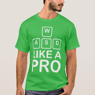 T-shirt Clavier WASD jeu FPS pro gamer mécanique rgb 