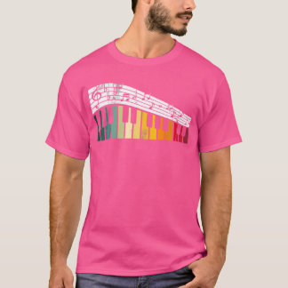T-shirt Claviers de piano notes de musique