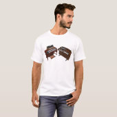 T-shirt Claviers vintages : modèle 3D : (Devant entier)