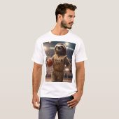 T-shirt Claw-some Hoops : Cat sans peur (Devant entier)