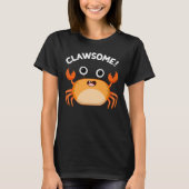 T-shirt Clawsome Funny Awesome Crab Pun Dark BG (Devant)