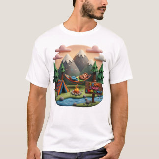T-shirt Clay Art “I Came I Saw I Took a Nap” Scene
