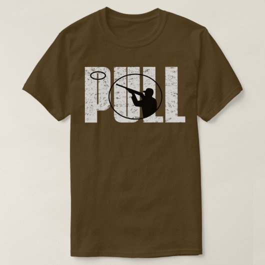T-shirt Clay pigeon tir Clay pigeon tir PULL fun (Design devant)