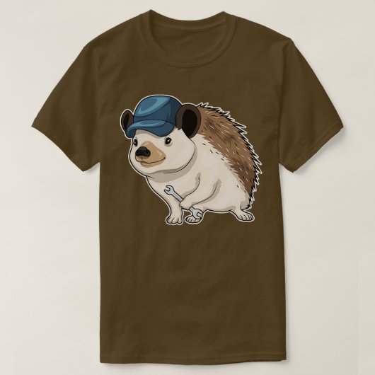 T-shirt Clé à main d'artisan de hérisson (Design devant)