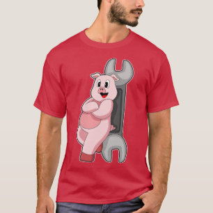 T-shirt Clé de bricoleur de porc