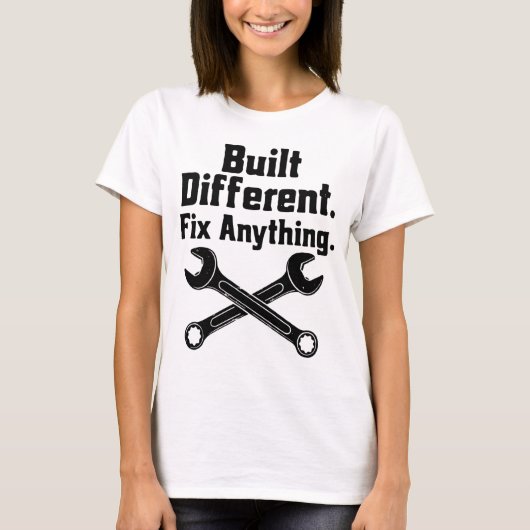 T-shirt Clé de Mécanicien Répare Tout Construit Différemme (Devant)
