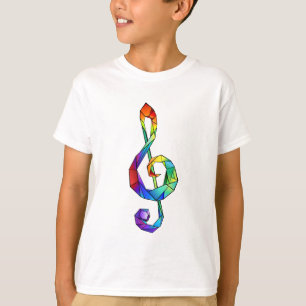 T-shirt Clé de musique arc-en-ciel