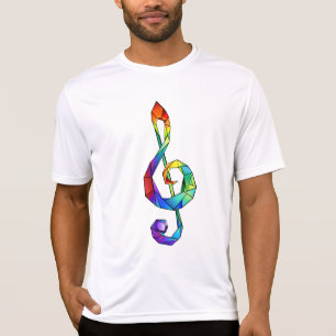 T-shirt Clé de musique arc-en-ciel