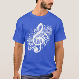 T-shirt Clé De Musique Avec Partition Vintage Musique drôl