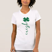 T-shirt Clé Irlandais élégant à quatre feuilles (Devant)