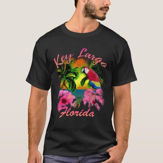 T-shirt Clé Largo Tropical Beach Sunset (Devant)