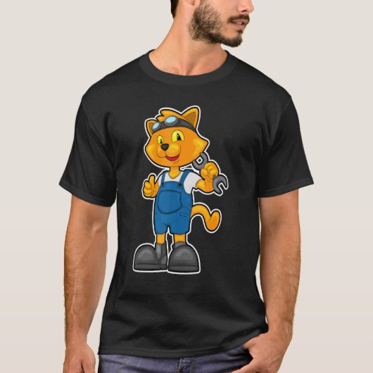 T-shirt Clé mécanique Chat (Devant)