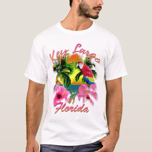 T-shirt Clé tropicale Largo Florida Keys (Devant)