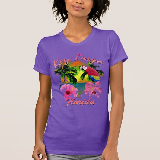 T-shirt Clé tropicale Largo Florida Keys (Devant)