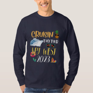 T-shirt clé west Cruise 2025 Famille amis Groupe Voyage
