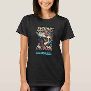 T-shirt Clear Lake California Top 100 Bass Fishing Lakes