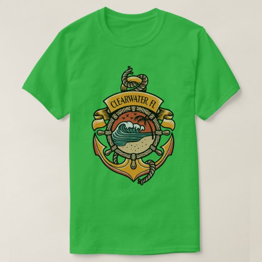 T-shirt Clearwater Beach Floride West Coast Beach Boatin (Design devant)