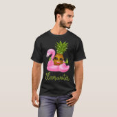 T-shirt Clearwater Florida Beach Tropical Flamingo Pineap (Devant entier)