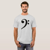 T-shirt Clef basse noire (Devant entier)