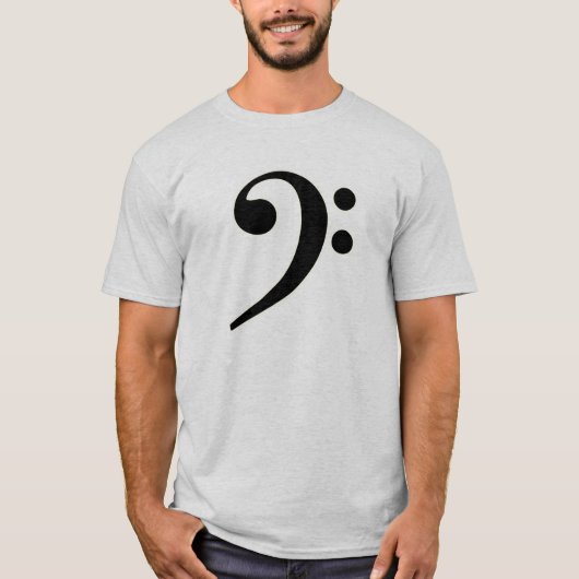 T-shirt Clef basse noire (Devant)