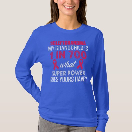 T-shirt Cleft Palate Lip Grandma 700 Strong Aware  (Devant)